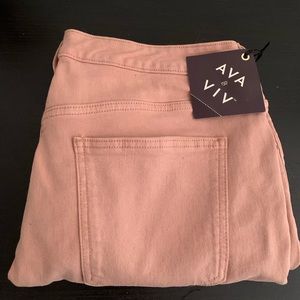 Dusty Rose, 16W, cropped ankle fit